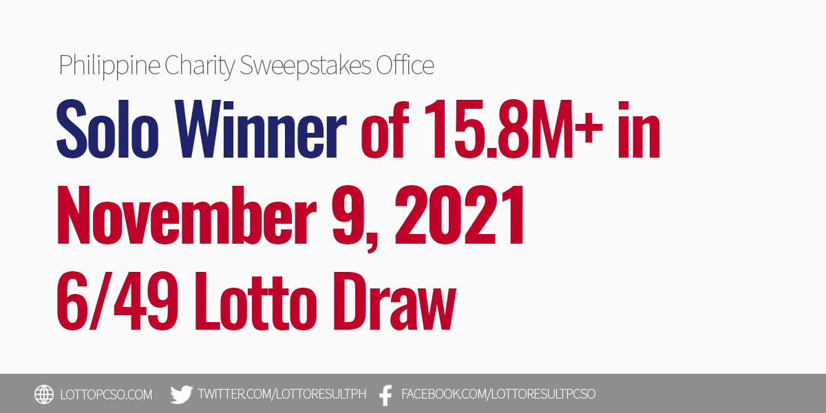 May 10, 2022 6/49 PCSO Lotto Jackpot Winner